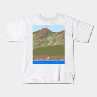 Blue Sky Lake Kids T-Shirt